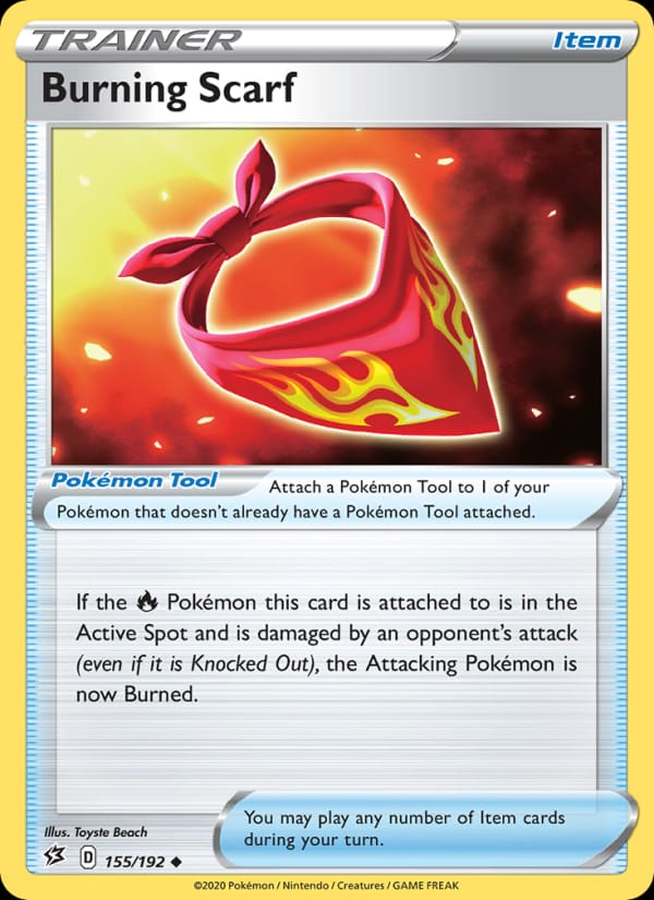 Burning Scarf 155/192 Rebel Clash Pokémon card