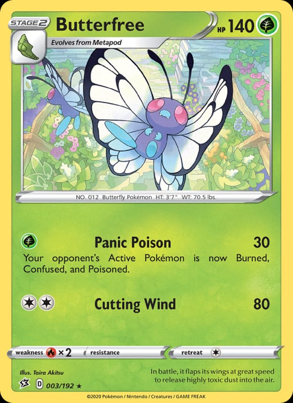 Butterfree 003/192 Rebel Clash Pokémon card