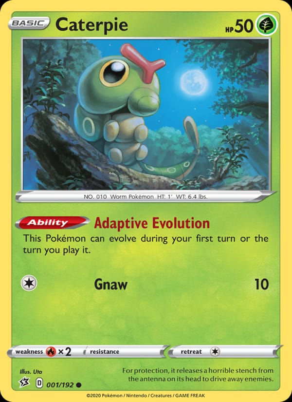 Caterpie 001/192 Rebel Clash Pokémon card