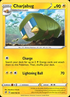 Charjabug 065/192 Uncommon – Rebel Clash Pokémon card
