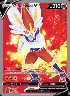 Cinderace V 178/192 Ultra Rare – Rebel Clash Pokémon card