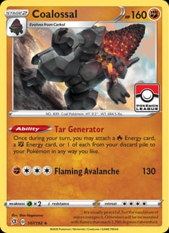 Coalossal 107/192 Holo Rare – Rebel Clash Pokémon card