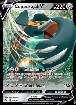 Copperajah V 136/192 Ultra Rare – Rebel Clash Pokémon card