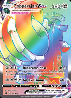 Copperajah VMAX 199/192 Secret Rare – Rebel Clash Pokémon card