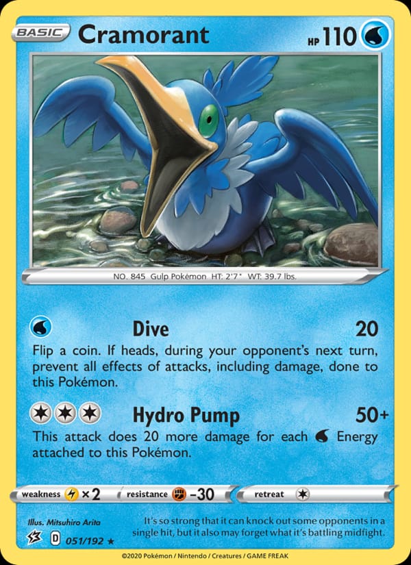Cramorant 051/192 Rebel Clash Pokémon card