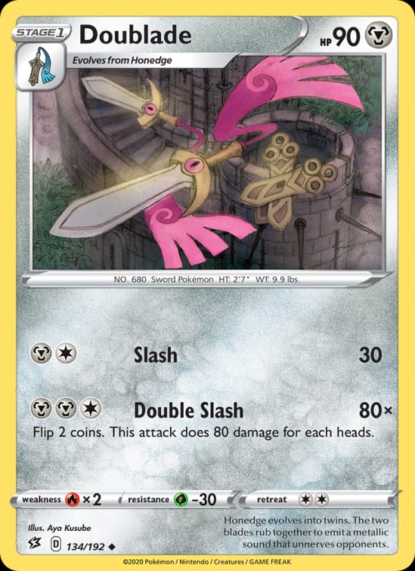 Doublade 134/192 Rebel Clash Pokémon card