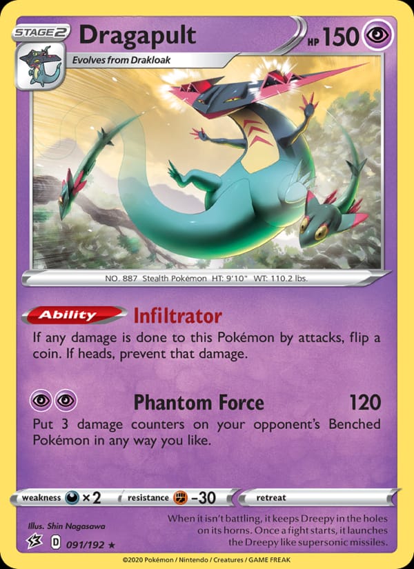 Dragapult 091/192 Rebel Clash Pokémon card