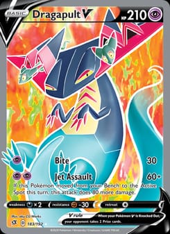 Dragapult V 183/192 Ultra Rare – Rebel Clash Pokémon card