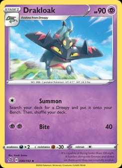 Drakloak 090/192 Uncommon – Rebel Clash Pokémon card