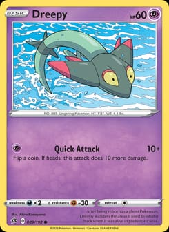 Dreepy 089/192 Common – Rebel Clash Pokémon card