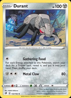 Durant 132/192 Uncommon – Rebel Clash Pokémon card