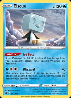 Eiscue 054/192 Holo Rare – Rebel Clash Pokémon card