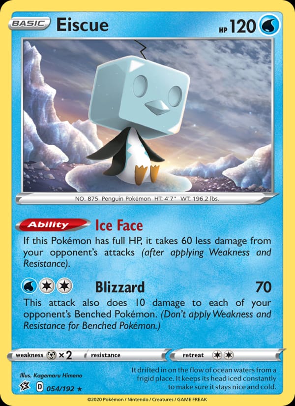Eiscue 054/192 Rebel Clash Pokémon card