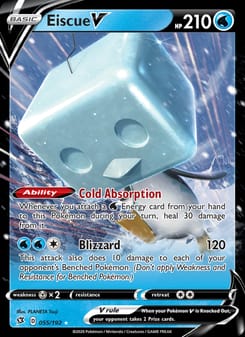Eiscue V 055/192 Ultra Rare – Rebel Clash Pokémon card