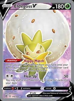 Eldegoss V 176/192 Ultra Rare – Rebel Clash Pokémon card
