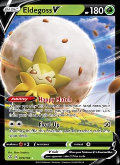 Eldegoss V 019/192 Ultra Rare – Rebel Clash Pokémon card