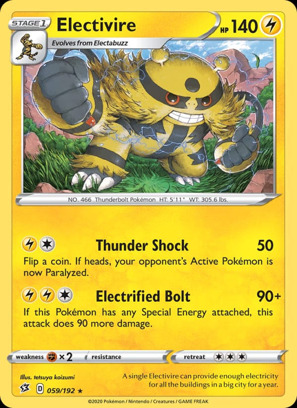 Electivire 059/192 Rebel Clash Pokémon card