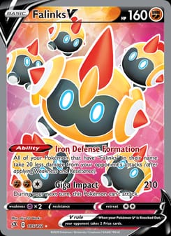 Falinks V 185/192 Ultra Rare – Rebel Clash Pokémon card