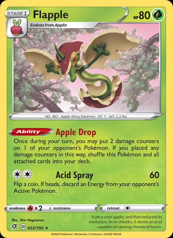 Flapple 022/192 Rebel Clash Pokémon card