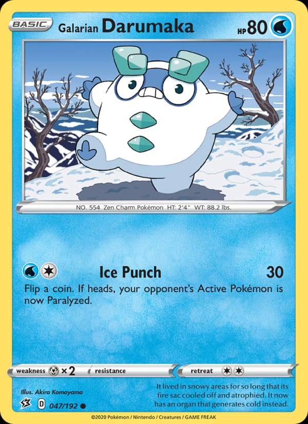 Galarian Darumaka 047/192 Rebel Clash Pokémon card
