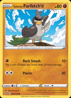 Galarian Farfetch'd 094/192 Common – Rebel Clash Pokémon card