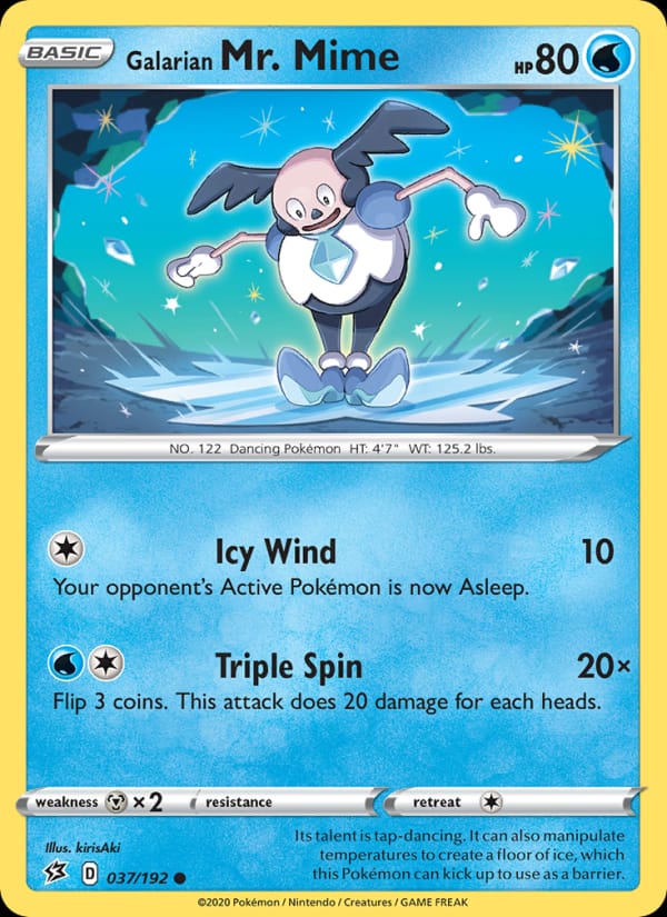 Galarian Mr. Mime 037/192 Rebel Clash Pokémon card