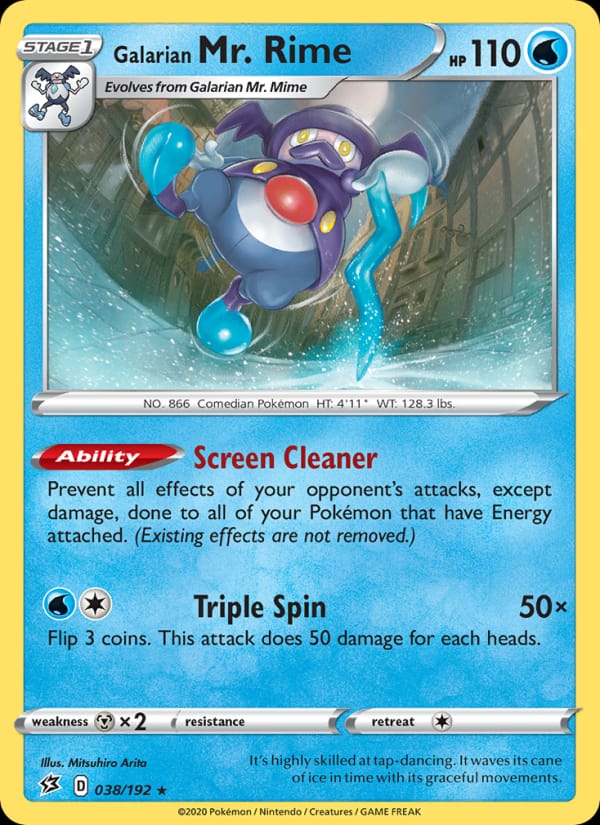 Galarian Mr. Rime 038/192 Rebel Clash Pokémon card