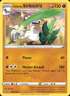 Galarian Sirfetch'd 095/192 Holo Rare – Rebel Clash Pokémon card