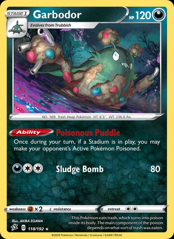 Garbodor 118/192 Rebel Clash Pokémon card