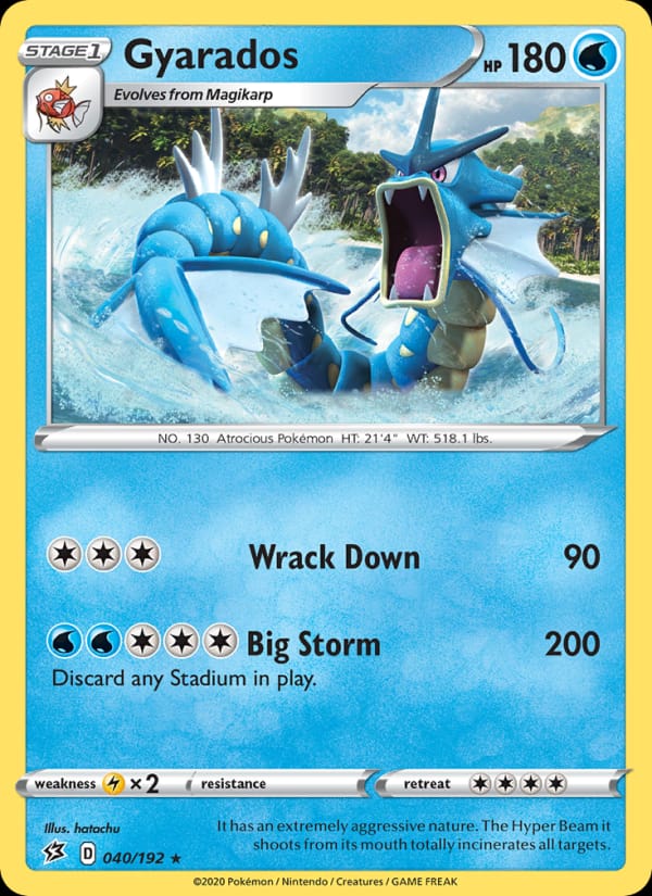 Gyarados 040/192 Rebel Clash Pokémon card