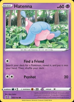 Hatenna 083/192 Common – Rebel Clash Pokémon card