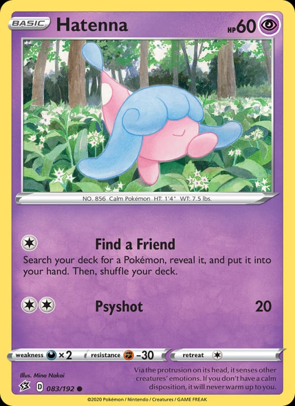Hatenna 083/192 Rebel Clash Pokémon card