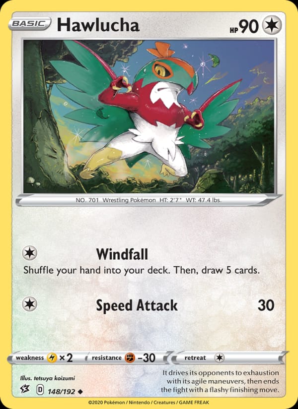 Hawlucha 148/192 Rebel Clash Pokémon card