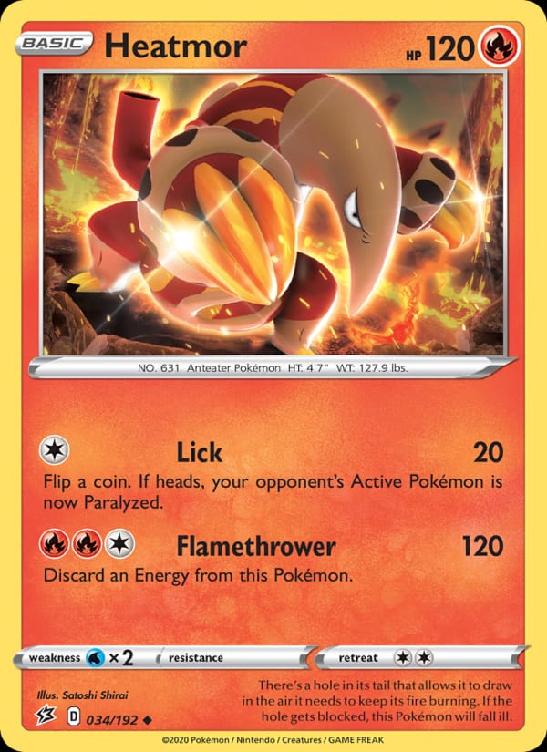 Heatmor 034/192 Rebel Clash Pokémon card