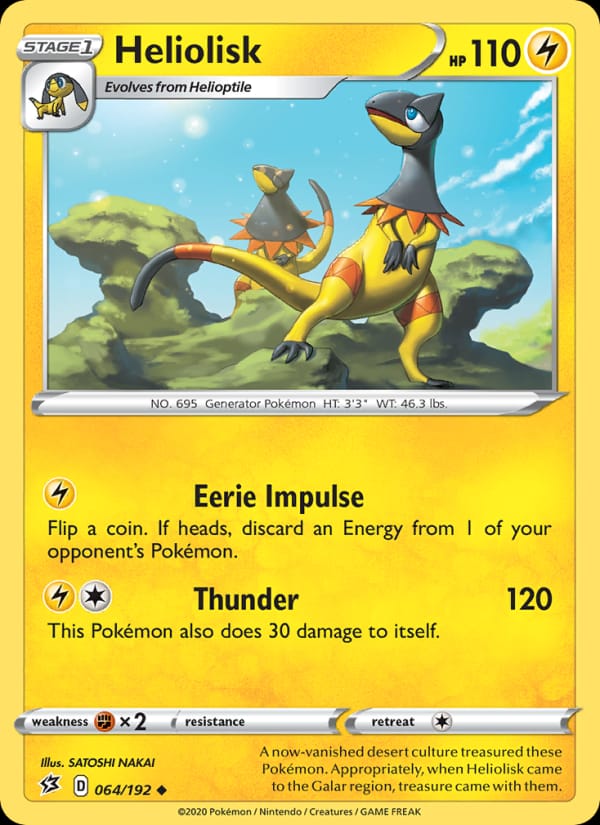 Heliolisk 064/192 Rebel Clash Pokémon card