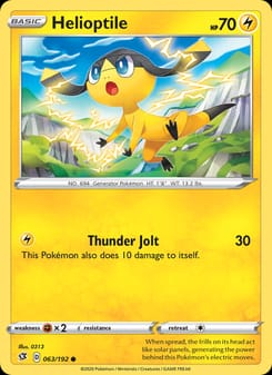 Helioptile 063/192 Common – Rebel Clash Pokémon card