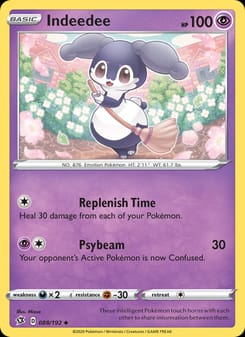 Indeedee 088/192 Uncommon – Rebel Clash Pokémon card
