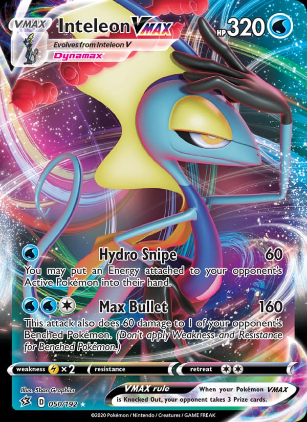 Inteleon VMAX 050/192 Rebel Clash Pokémon card