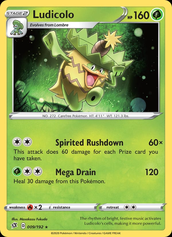 Ludicolo 009/192 Rebel Clash Pokémon card