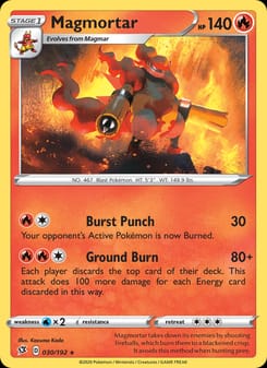 Magmortar 030/192 Rare – Rebel Clash Pokémon card