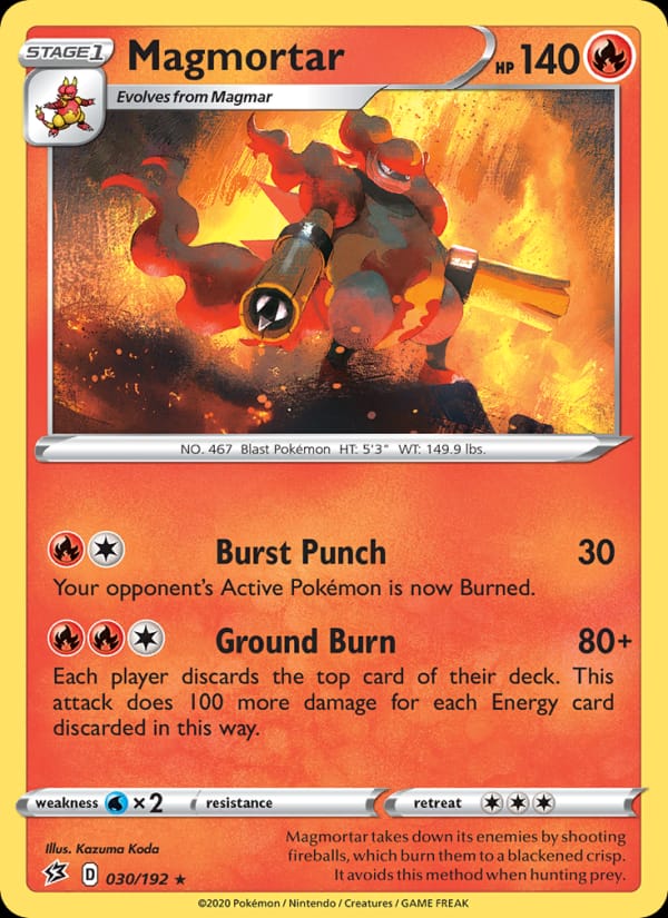Magmortar 030/192 Rebel Clash Pokémon card