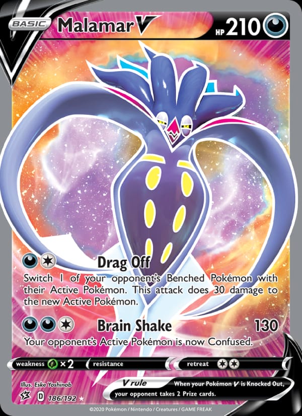 Malamar V 186/192 Rebel Clash Pokémon card