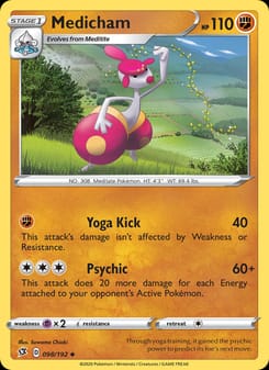 Medicham 098/192 Uncommon – Rebel Clash Pokémon card