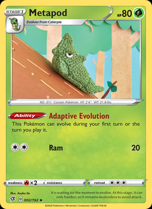 Metapod 002/192 Rebel Clash Pokémon card
