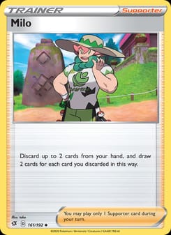 Milo 161/192 Uncommon – Rebel Clash Pokémon card