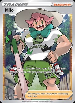 Milo 190/192 Ultra Rare – Rebel Clash Pokémon card