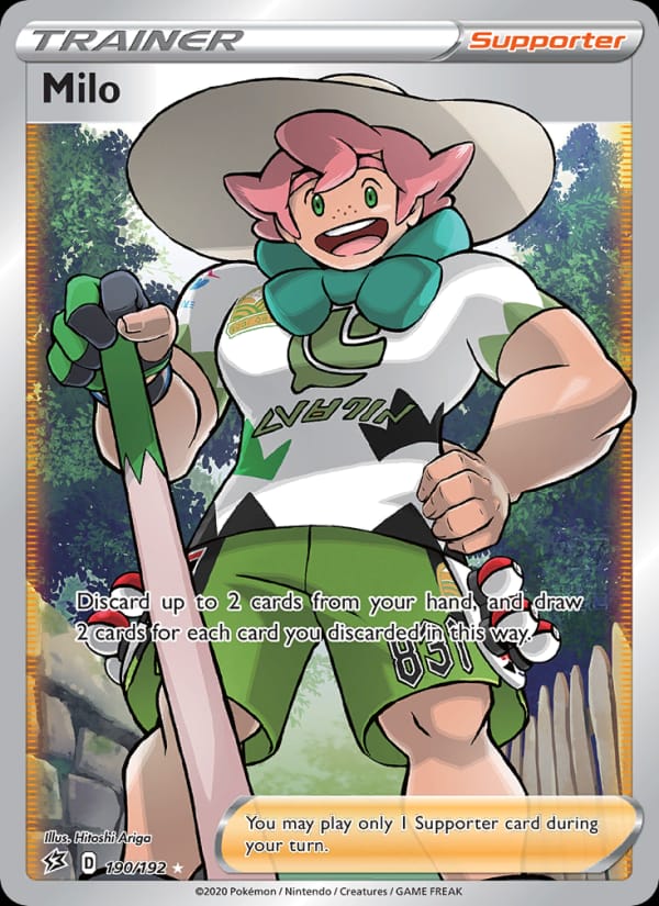 Milo 190/192 Rebel Clash Pokémon card