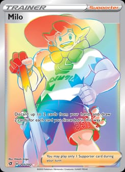 Milo 201/192 Secret Rare – Rebel Clash Pokémon card