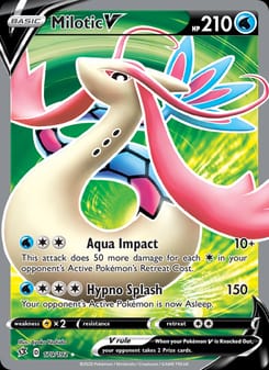 Milotic V 179/192 Ultra Rare – Rebel Clash Pokémon card