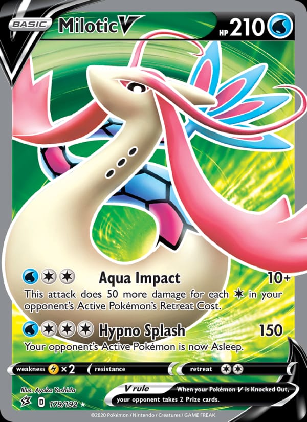 Milotic V 179/192 Rebel Clash Pokémon card